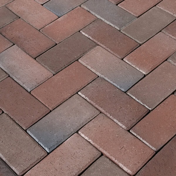 Pflasterklinker Rotblaubunt