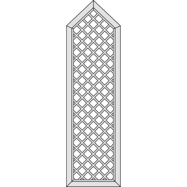 Sichtschutzzaun Joda Exklusiv Zaunelement spitz, Farbe Rahmen/Füllung
mit Rankgitter