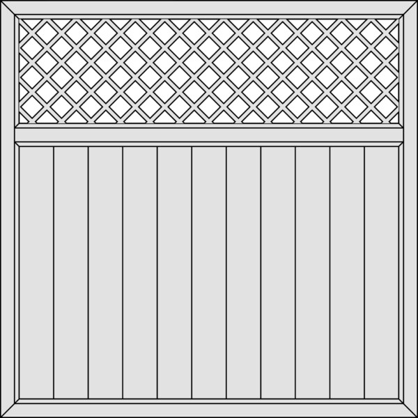 Sichtschutzzaun Joda Exklusiv Zaunelement, Farbe Rahmen/Füllung
mit Rankgitter