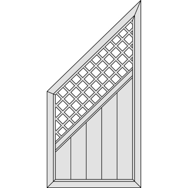 Sichtschutzzaun Joda Exklusiv Abschlusselement, Farbe Rahmen/Füllung
mit Rankgitter