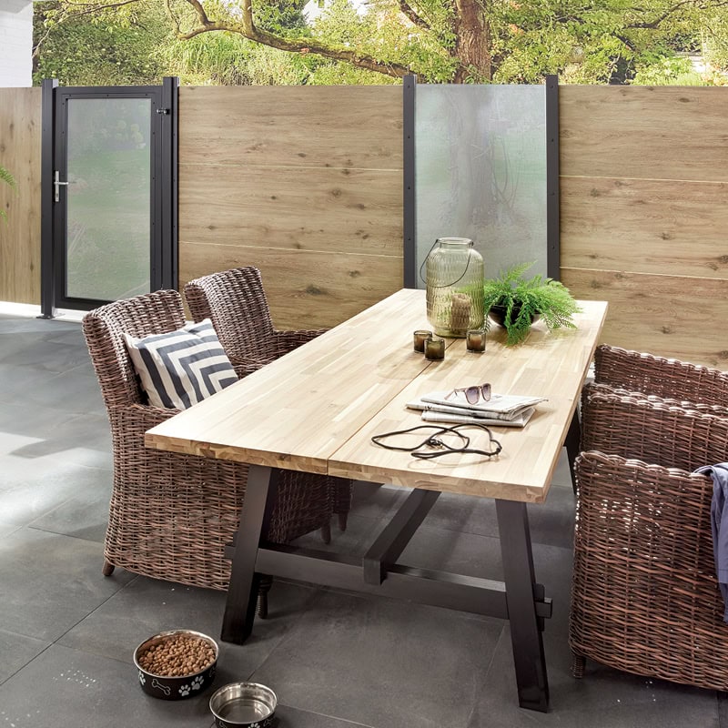 Keramik-, Alu- und Glas-Sichtschutzzäune